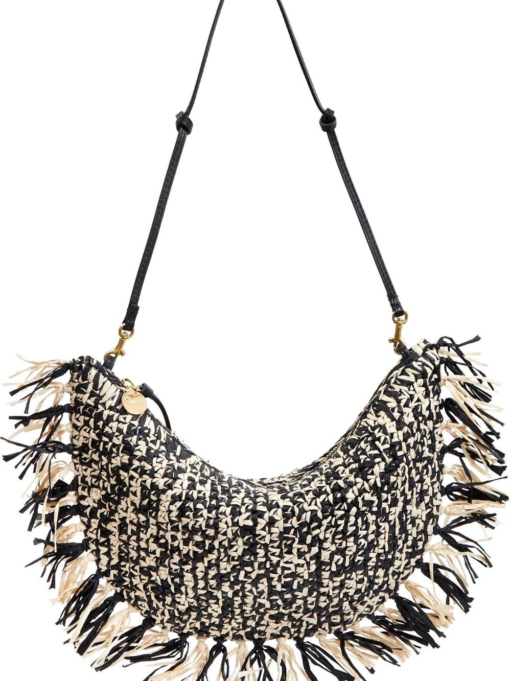 NWT Clare V Raffia Lune Bag